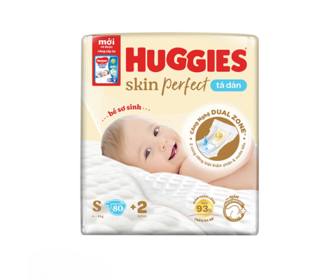 Tã dán Huggies Skin Perfect M46-S80-NB70-S54-M76