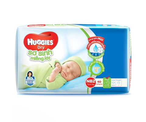 Miếng lót sơ sinh Huggies Dry NB2 - Đủ size