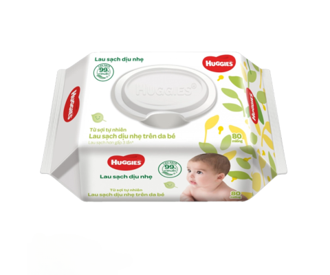 Khăn ướt Huggies lau sạch dịu nhẹ 80 miếng