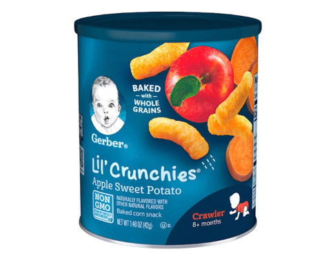 Bánh ăn dặm Gerber LIL Crunchies vị táo khoai lang 42g